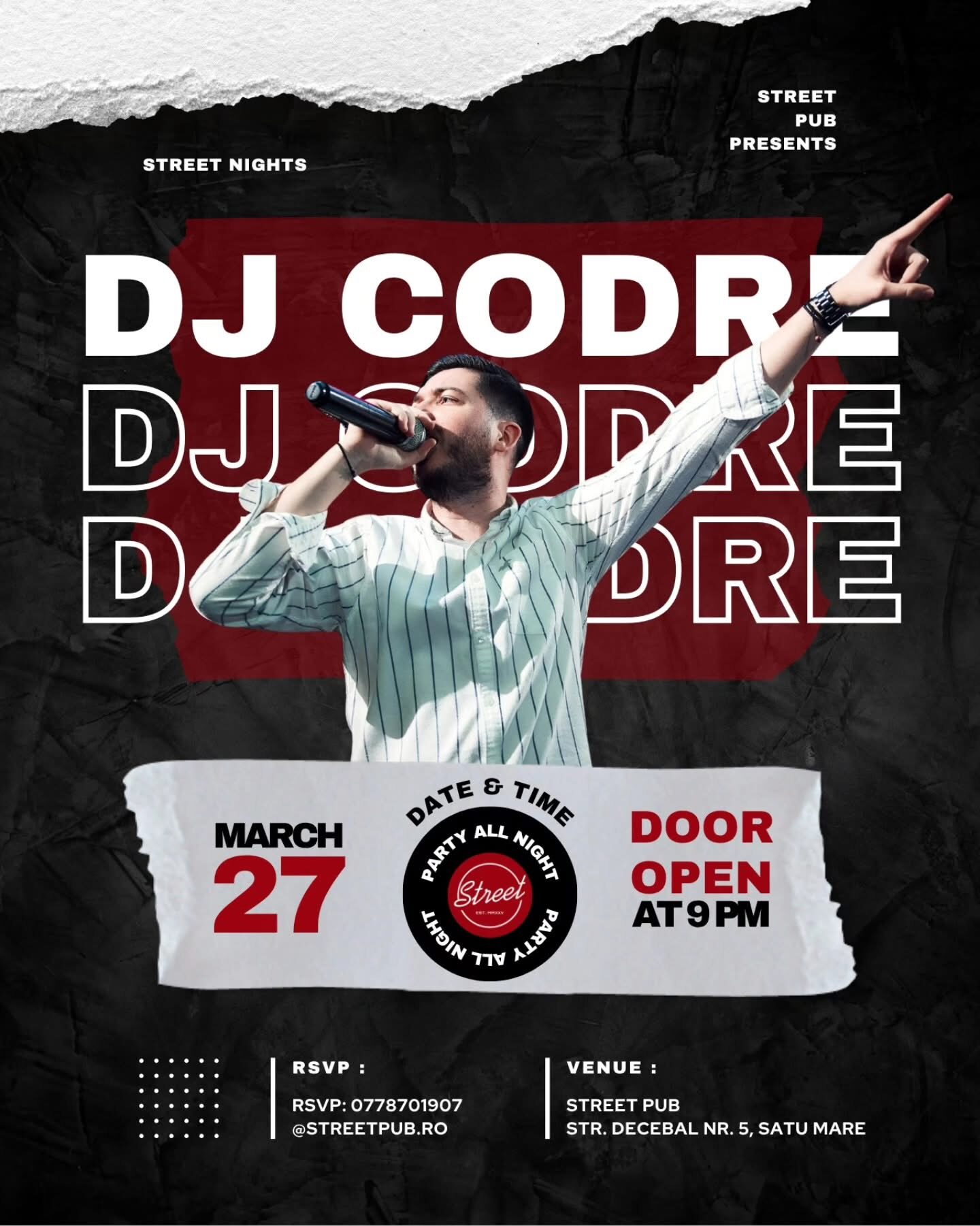 DJ Codre aduce distracția la maximum la Street Pub Satu Mare