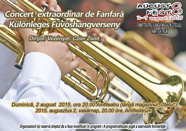 AugustFest debutează duminică  cu un concert de fanfară